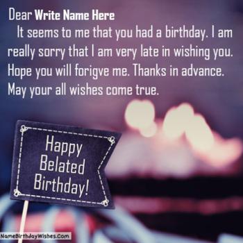Belated Birthday Wishes