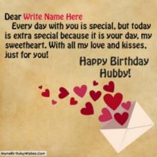 Write Happy Birthday To My Husband Wishes With Name
